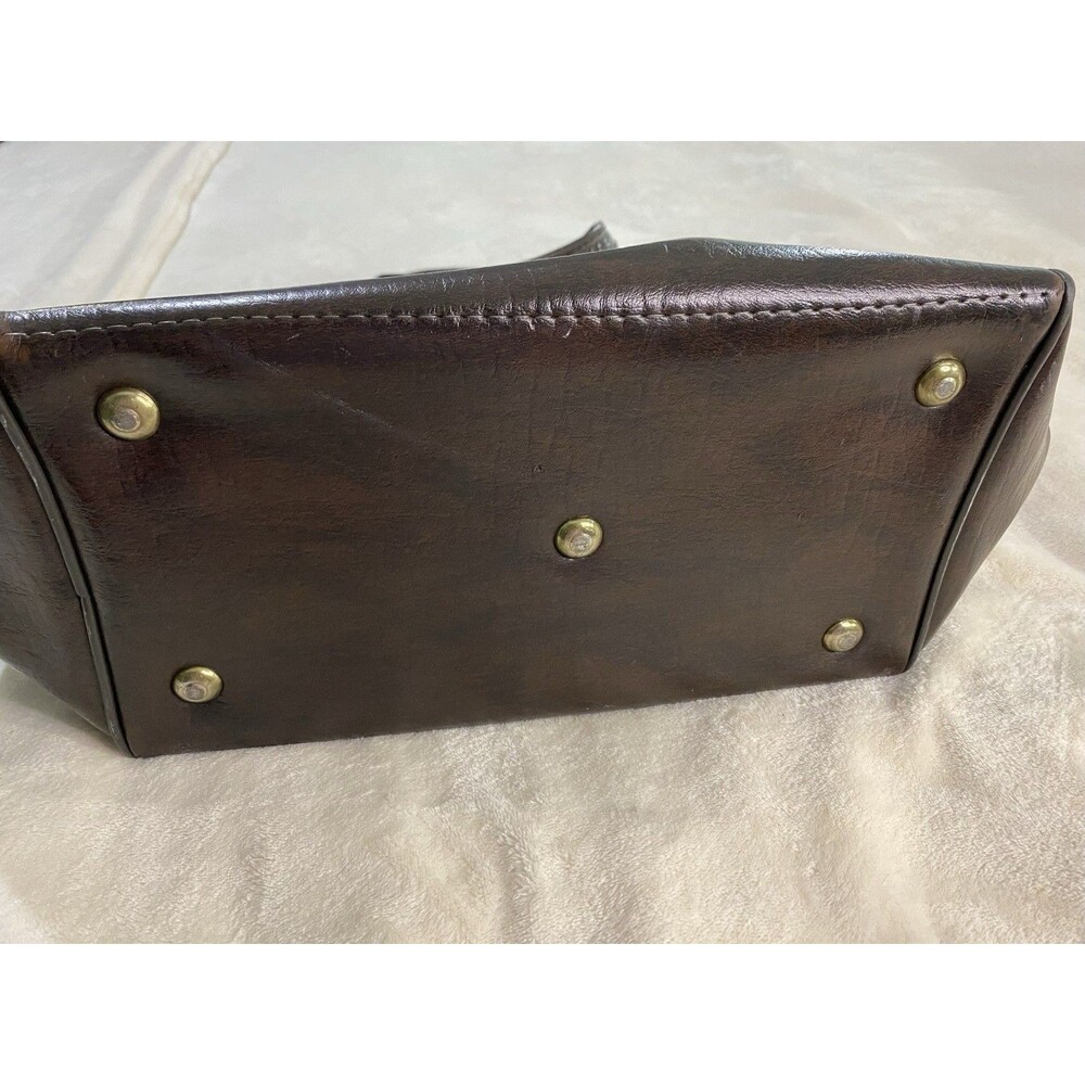 Vintage 60s 70s Travelworld Division Olson Brown Leather Travel Duffel Bag Ltd - Picture 10 of 12